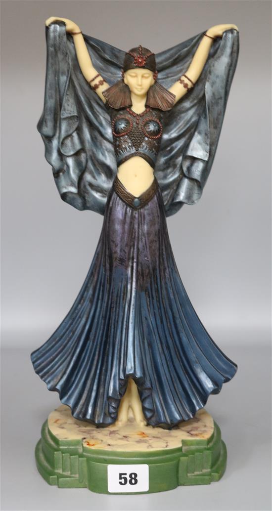 An Art Deco style lady, H.36.5cm